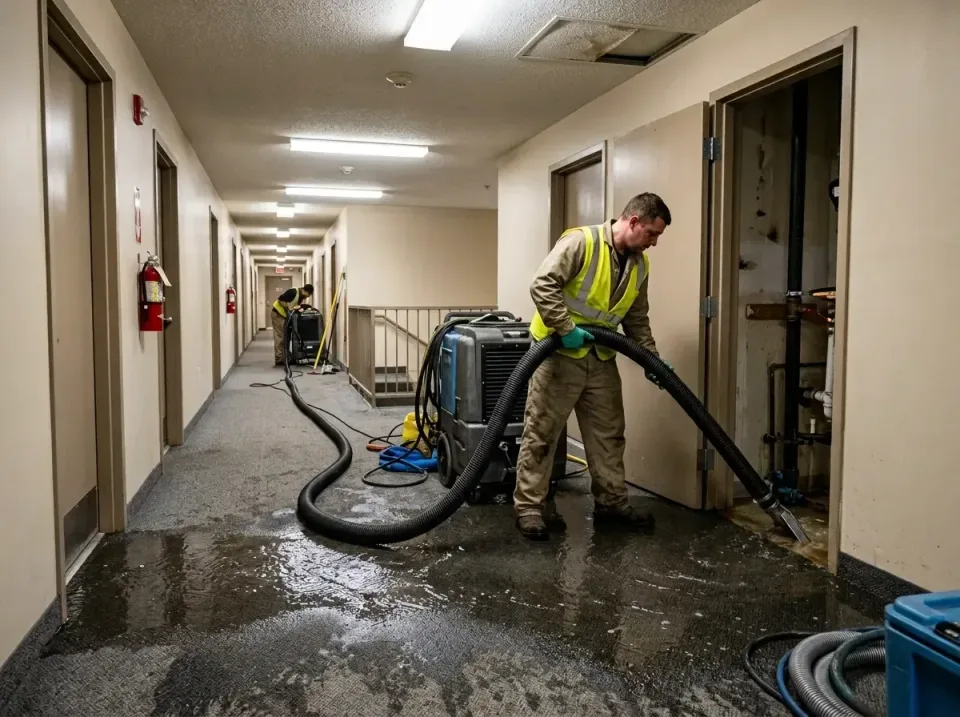 multi-unit-apartment-hallway-f-005 — frequently asked questions, Emergency Burst Pipe Water Extraction & Removal in Plymouth…